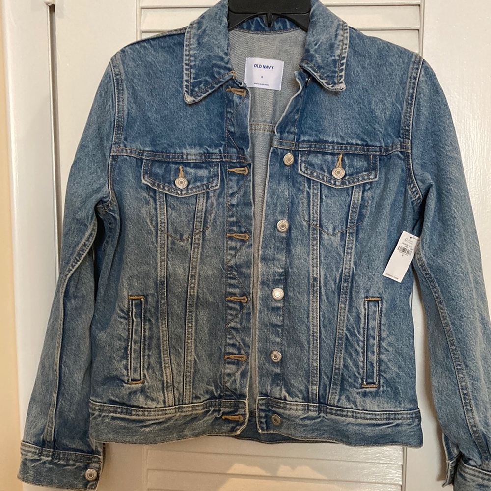 Old Navy Women’s Denim Jacket with American Flag